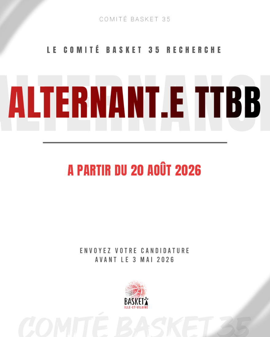 Offre d’emploi : Alternant (H/F) Technicien Territorial Basketball